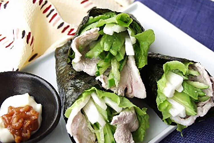 豚シャブのサラダ巻き もろ味噌マヨネーズ添えのレシピ 作り方 おつまみレシピ アサヒビール