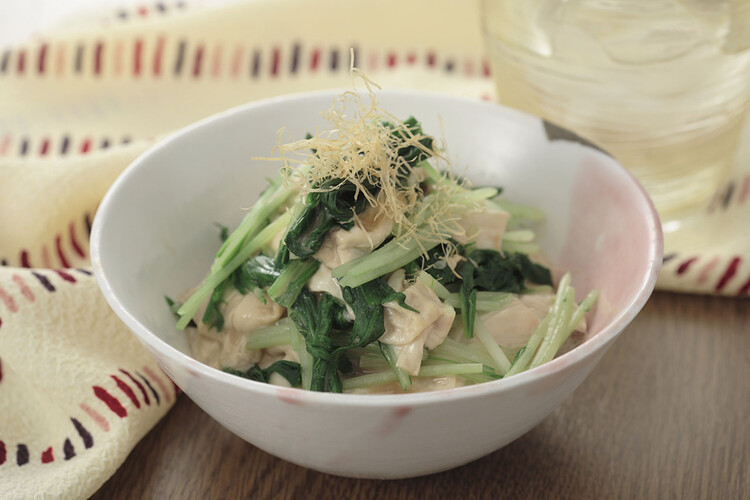 関西 水菜と生ゆばの京風おひたし おつまみレシピ アサヒビール