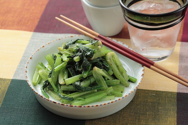 小松菜のオイスターナムルのレシピ 作り方 おつまみレシピ アサヒビール