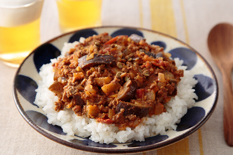 ナスたっぷり山椒キーマカレー おつまみレシピ アサヒビール