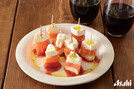 サーモンとモッツァレラのピンチョス